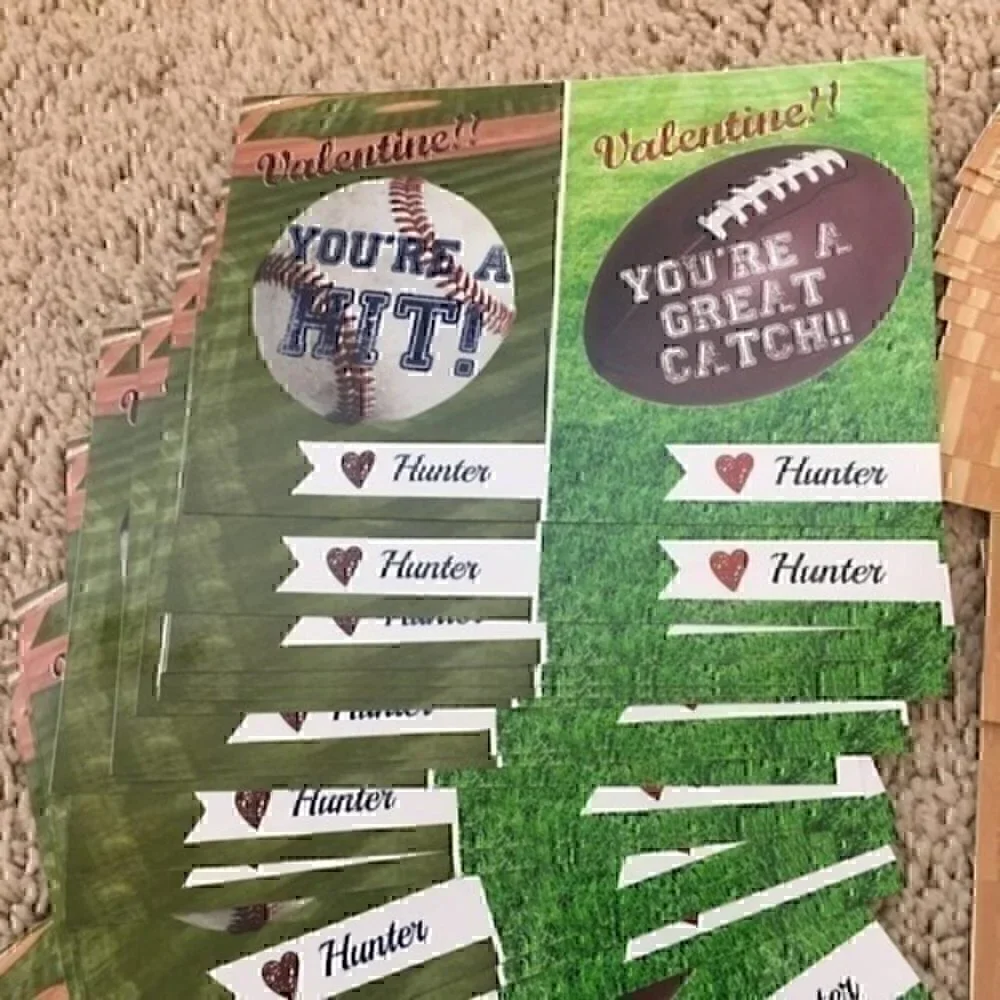 Personalized Hunter Sports Valentines
